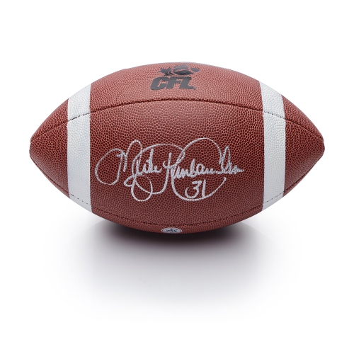 Mike Pinball Clemons a signé le ballon de football composite CFL Wilson