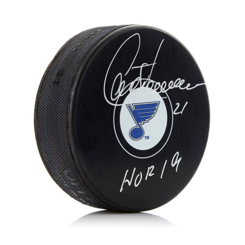 AJ SPORTS  Guy Carbonneau Autographed St Louis Puck With Hof Note