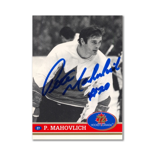 Image 1 de 1.. Carte de hockey 1991 # Peter Mahovlich autographiée