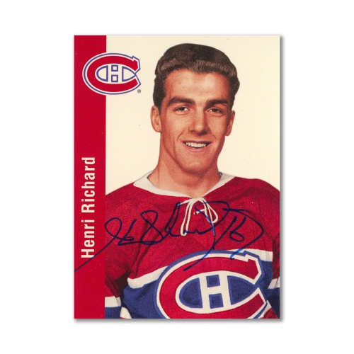 Image 1 of 1.. Autographed 1994 Parkhurst Missing Link # Henri Richard Hockey Card