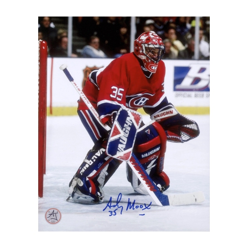 Image 1 de 1.. Photo 8 x 10 signée par Andy Moog du gardien de but de hockey de Montréal