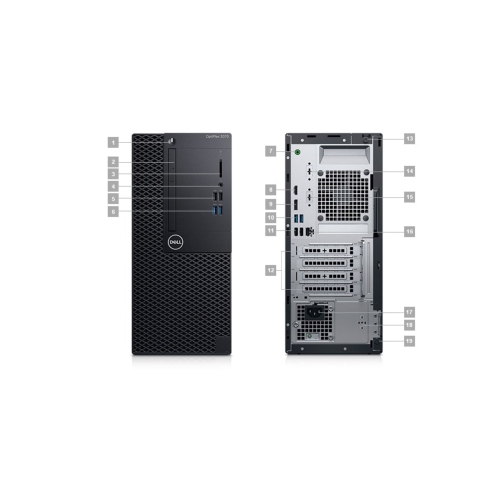 Dell Optiplex 3070 SFF Small Form Factor Desktop | Core i7-9700 - 256GB SSD Hard Drive - 16GB RAM | 8 cores @ 4.7 GHz Win 11 Pro Black by DELL - Refurbished condition - Image 2