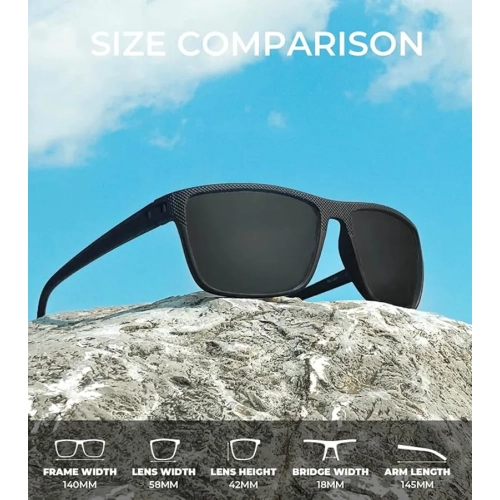 Polarized Sunglasses for Men | Lightweight UV Protection for Driving, Fishing, Golf