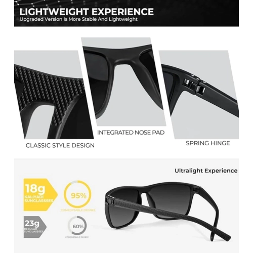 Polarized Sunglasses for Men | Lightweight UV Protection for Driving, Fishing, Golf