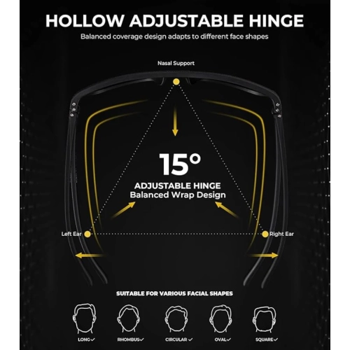 Polarized Sunglasses for Men | Lightweight UV Protection for Driving, Fishing, Golf