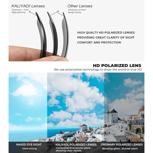 Polarized Sunglasses for Men | Lightweight UV Protection for Driving, Fishing, Golf