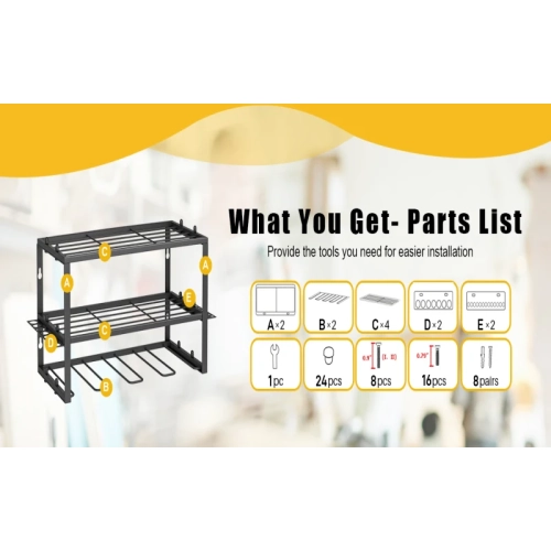 Range-outils et porte-perceuse électriques | Support à outils robuste à 3 niveaux | rangement mural pour perceuses 4