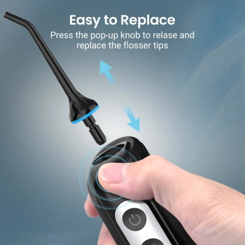 Cordless Water Flosser Dental Pick | Professional Oral Irrigator with 4 DIY Modes | IPX7 Waterproof, 300ML Tank, USB Rechargeable | Black