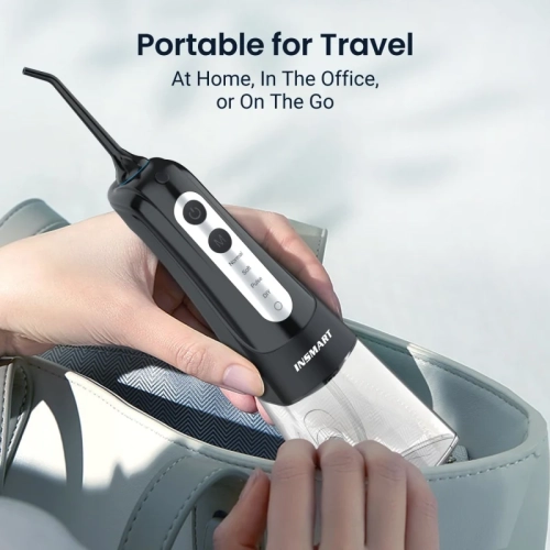 Cordless Water Flosser Dental Pick | Professional Oral Irrigator with 4 DIY Modes | IPX7 Waterproof, 300ML Tank, USB Rechargeable | Black