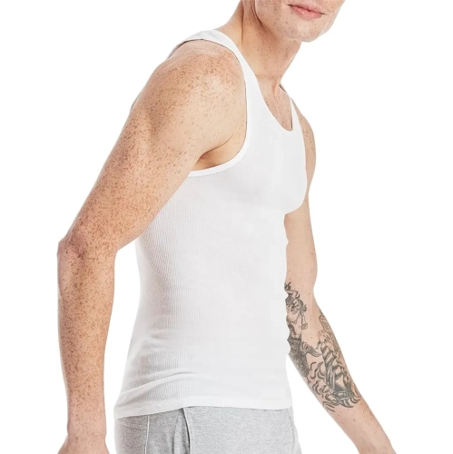 Hanes Men’s Ribbed Cotton Tank Undershirts | 6-Pack | Large size