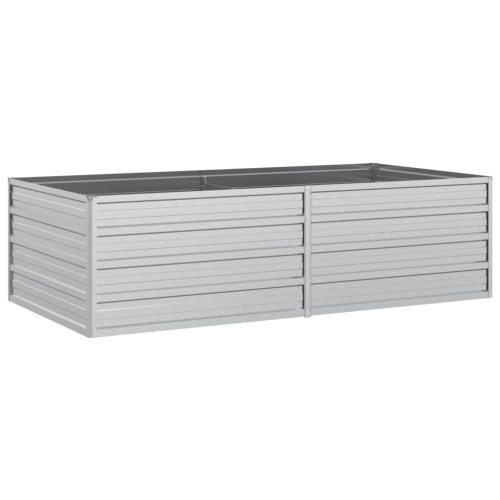 Lit surélevé de jardin vidaXL 160x80x45&nbsp;cm acier galvanisé argenté