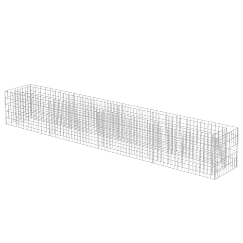 vidaXL Gabion Raised Bed Galvanised Steel 141.7"x19.7"x19.7"
