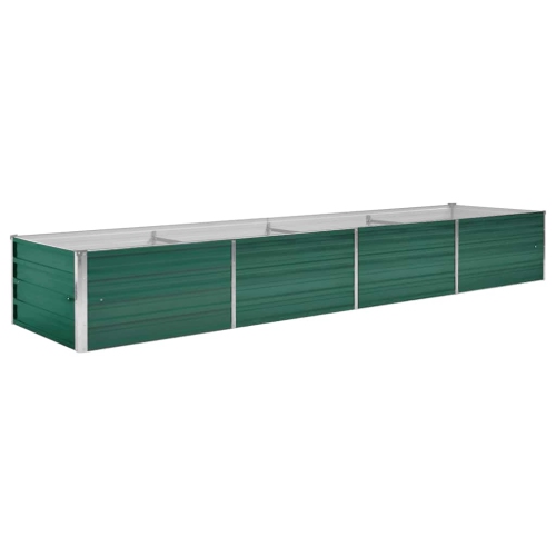 VIDAXL  Garden Raised Bed Galvanized Steel, Planter, Weather-Resistant, Green, 126"x31.5"x17.7"