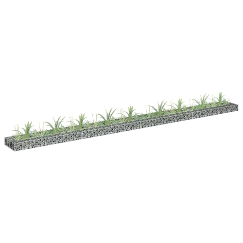 vidaXL Gabion Raised Bed Galvanised Steel 360x30x10 cm