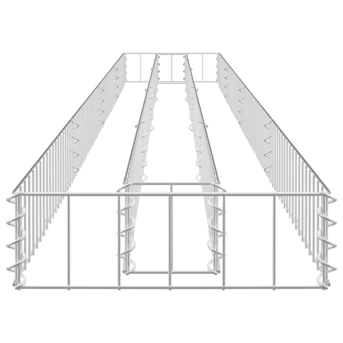 vidaXL Gabion Raised Bed Galvanised Steel 360x30x10 cm