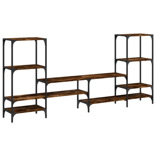 Meuble pour téléviseur vidaXL en chêne fumé 206.5x28.5x95&nbsp;cm bois d'ingénierie