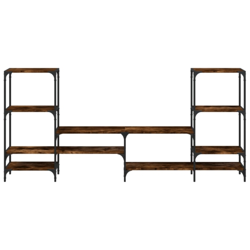 Meuble pour téléviseur vidaXL en chêne fumé 206.5x28.5x95&nbsp;cm bois d'ingénierie