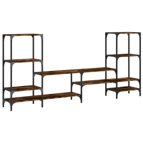 Meuble pour téléviseur vidaXL en chêne fumé 206.5x28.5x95&nbsp;cm bois d'ingénierie