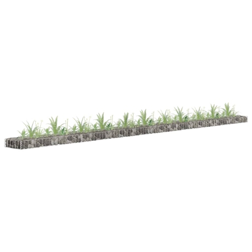 vidaXL Gabion Raised Bed Galvanized Steel 177.2"x11.8"x3.9"