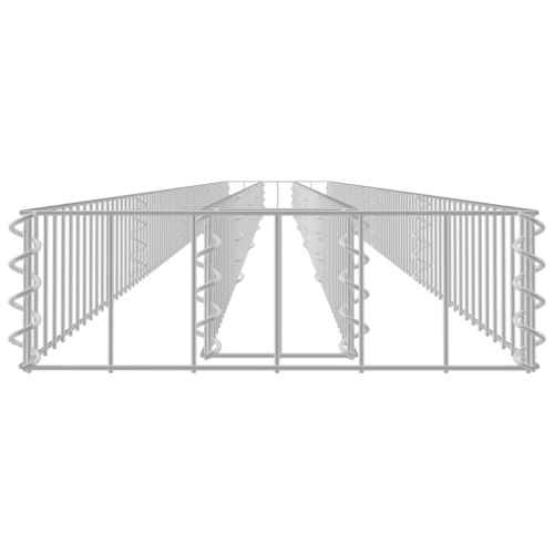vidaXL Gabion Raised Bed Galvanized Steel 177.2"x11.8"x3.9"