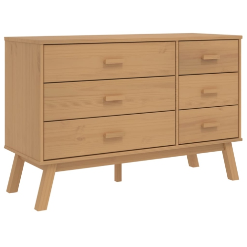 VIDAXL  Drawer Cabinet Olden Solid Wood Pine In Brown