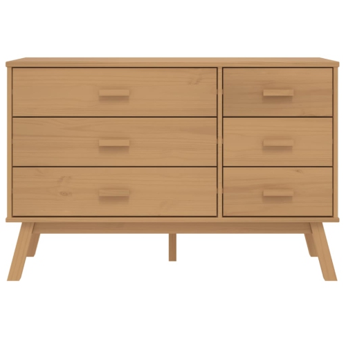 vidaXL Drawer Cabinet OLDEN Brown Solid Wood Pine