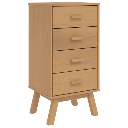 VIDAXL  Bedside Cabinet Olden Solid Wood Pine In Brown