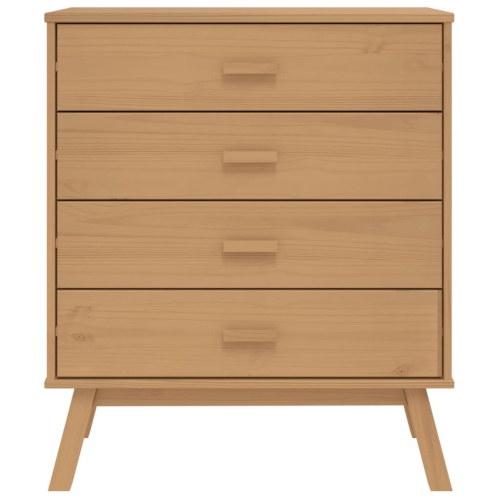 vidaXL Drawer Cabinet OLDEN Brown Solid Wood Pine