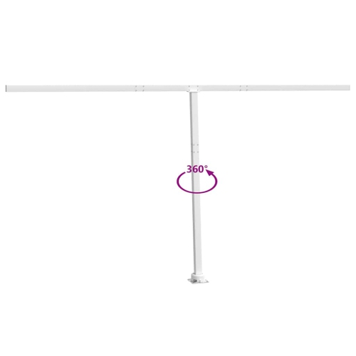 vidaXL Awning Post Set White 450x245 cm Iron