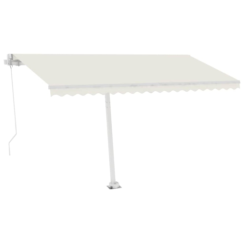vidaXL Awning Post Set White 450x245 cm Iron