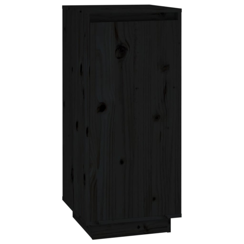 vidaXL Shoe Cabinet Black 35x35x80 cm Solid Wood Pine