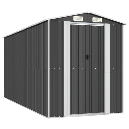 vidaXL Garden Shed Anthracite 192x440x223 cm Galvanised Steel