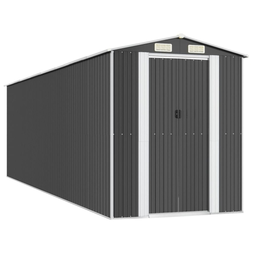 vidaXL Garden Shed Anthracite 192x689x223 cm Galvanised Steel