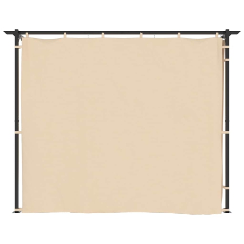 vidaXL Gazebo with Curtains 3x3 m Cream Steel