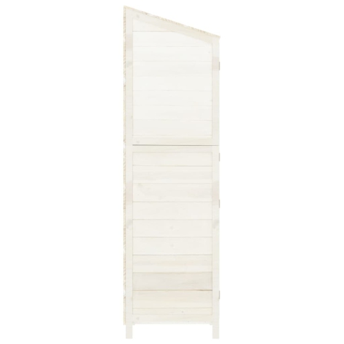 VidaXL – sapin de jardin en bois massif, blanc, 55 x 52 x 174,5 cm
