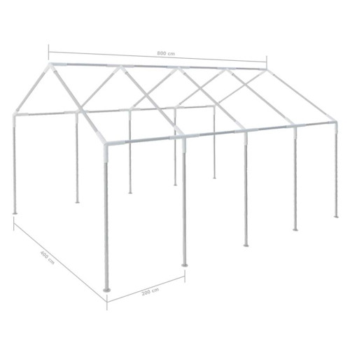 vidaXL Party Marquee White 8x4 m