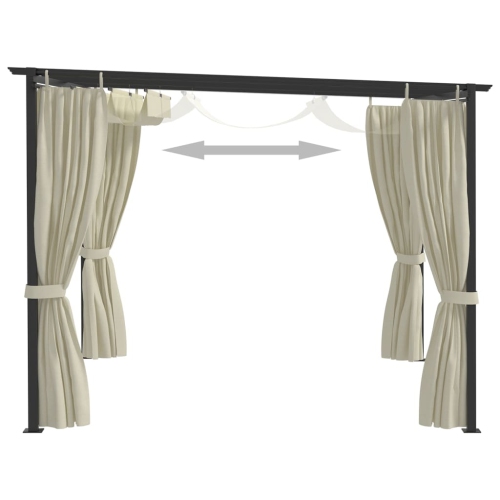 vidaXL Gazebo 4x3 m Cream