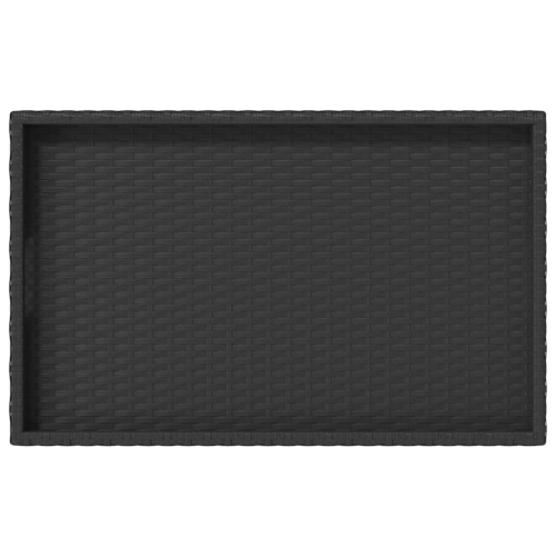 vidaXL Folding Tray Table Black 65x40x75 cm Poly Rattan