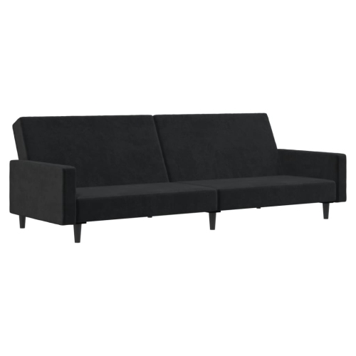 VIDAXL  2-Seater Sofa Bed Velvet In Black