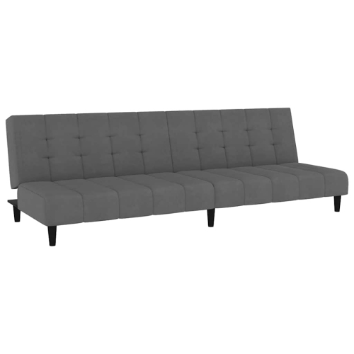 VIDAXL  2-Seater Sofa Bed Dark Velvet In Grey