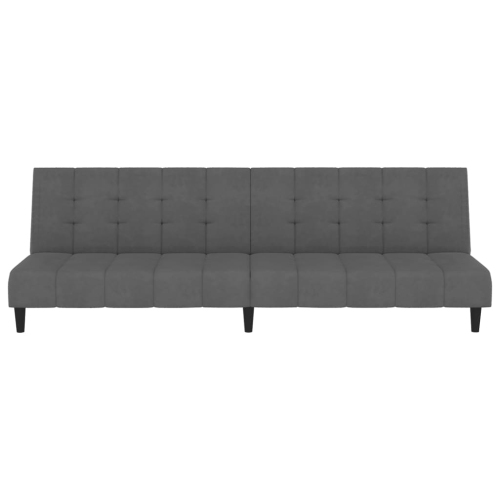 vidaXL 2-Seater Sofa Bed Dark Grey Velvet