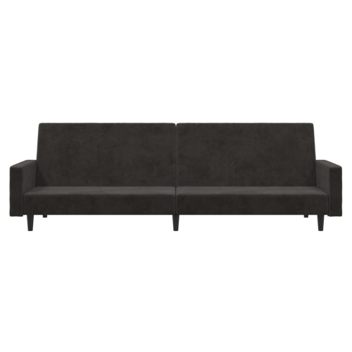 vidaXL 2-Seater Sofa Bed Dark Grey Velvet