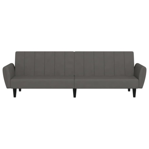 vidaXL 2-Seater Sofa Bed Dark Grey Velvet