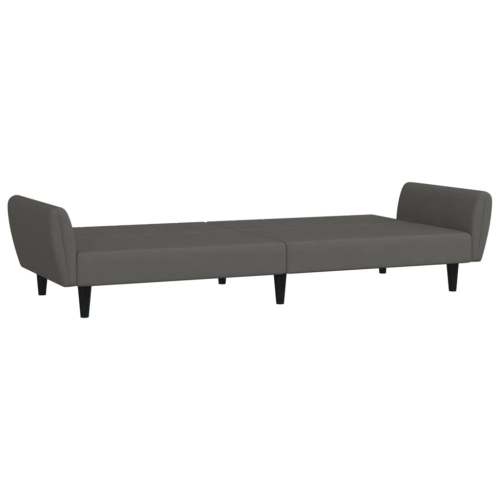 vidaXL 2-Seater Sofa Bed Dark Grey Velvet