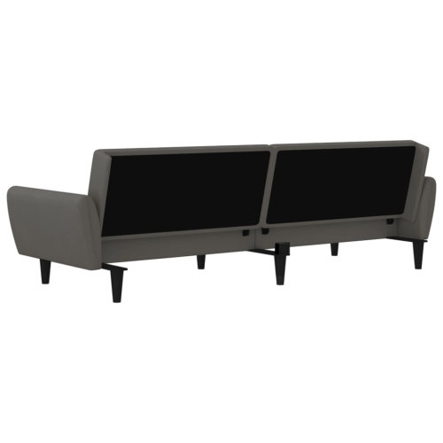 vidaXL 2-Seater Sofa Bed Dark Grey Velvet