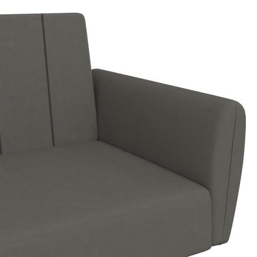 vidaXL 2-Seater Sofa Bed Dark Grey Velvet