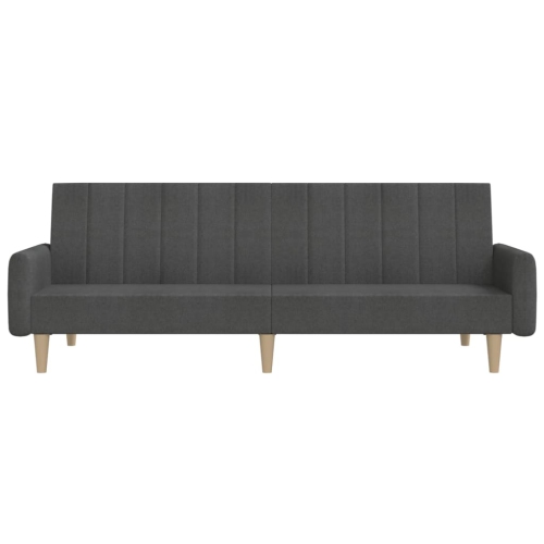 vidaXL 2-Seater Sofa Bed Dark Grey Fabric