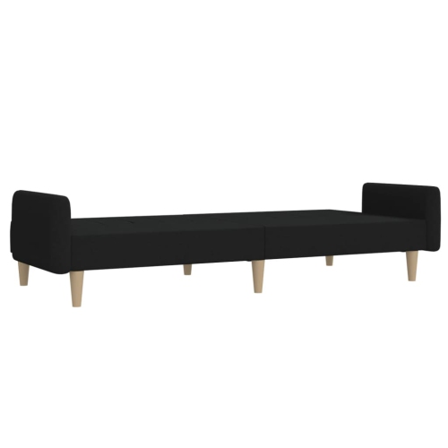 vidaXL 2-Seater Sofa Bed Black Fabric