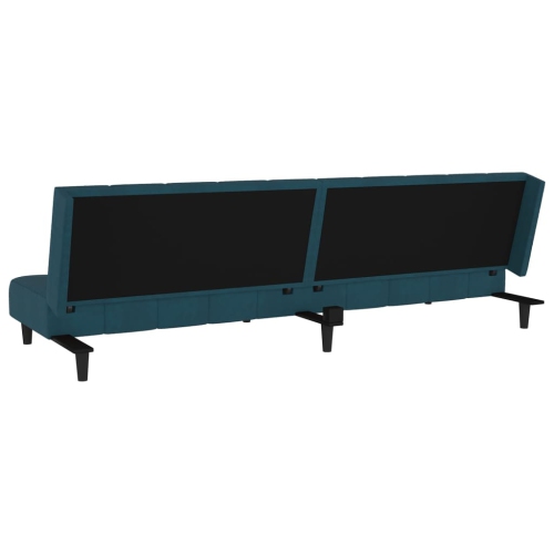 vidaXL 2-Seater Sofa Bed Blue Velvet
