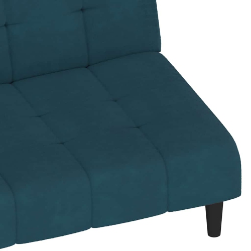 vidaXL 2-Seater Sofa Bed Blue Velvet